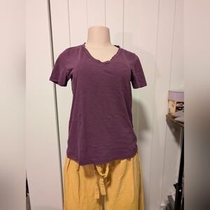 Madewell Purple Cotton‎ Short Sleeve Tshirt Size Small